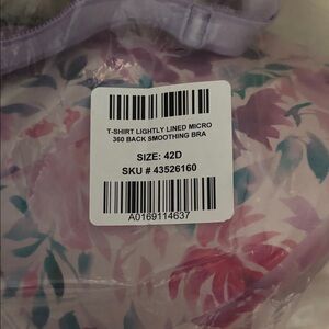 NWT Torrid Floral T-Shirt Bra - Purple and Pink 42D